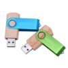Colorful Swivel Wooden USB Drive