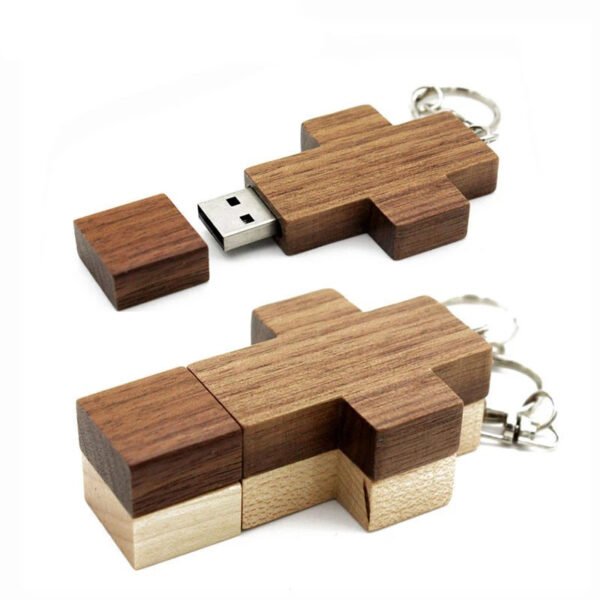 Wooden Cross USB Flash Drive