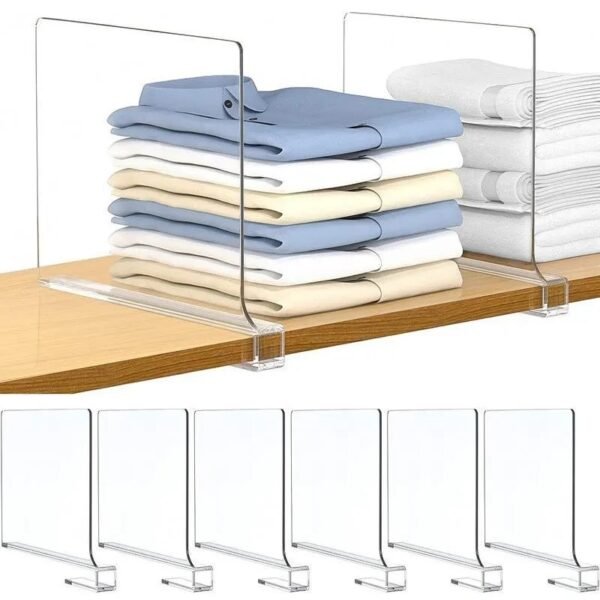 Acrylic Shelf Divider Organizer for Closet Supermarket
