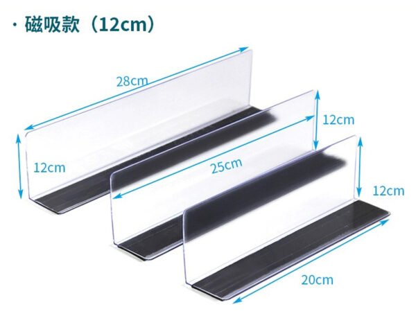 Acrylic Magnetic Shelf Divider for Supermarket