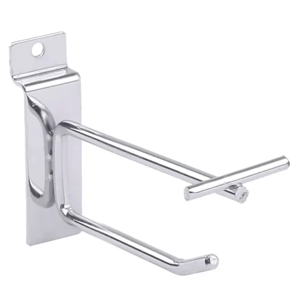 Metal Double Slatwall Hooks For Retailer Store