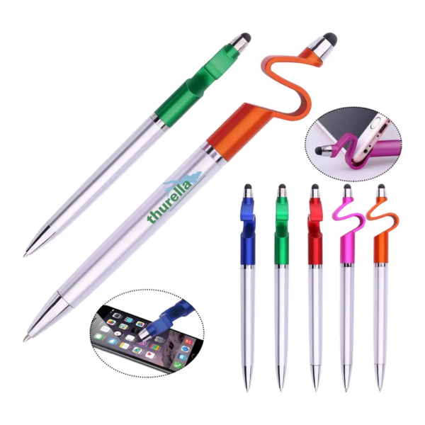 Metal Stylus Ballpoint Pen Phone Holder