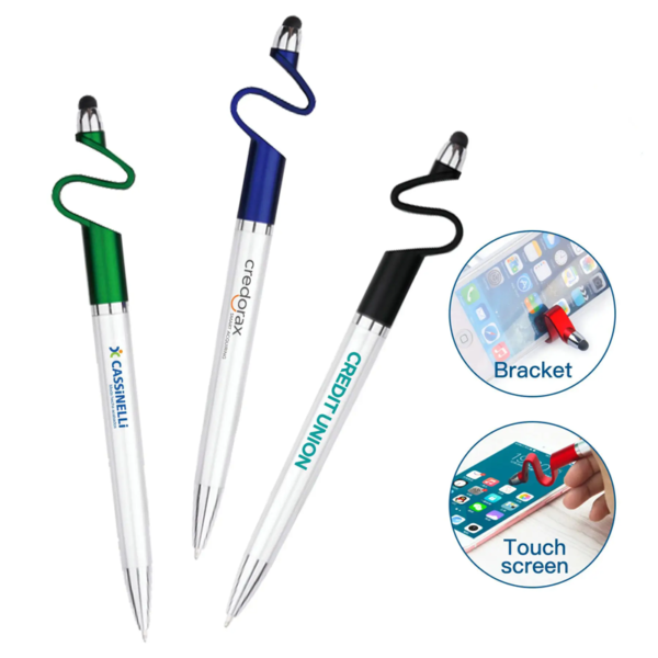 Metal Stylus Ballpoint Pen Phone Holder
