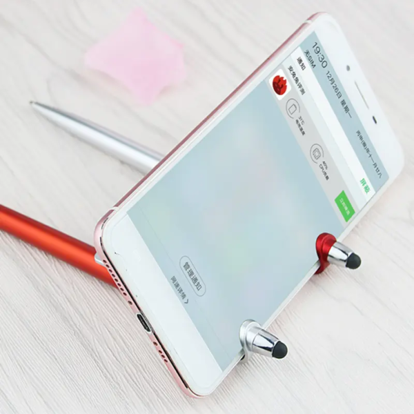 Metal Stylus Ballpoint Pen Phone Holder