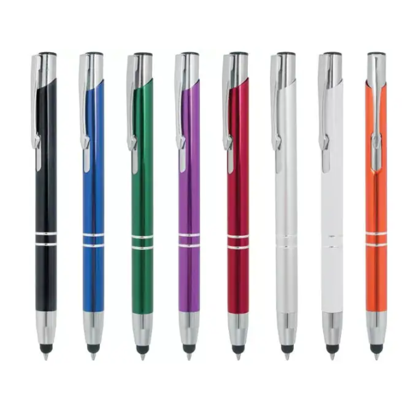 Press Metal Stylus Ballpoint Pen