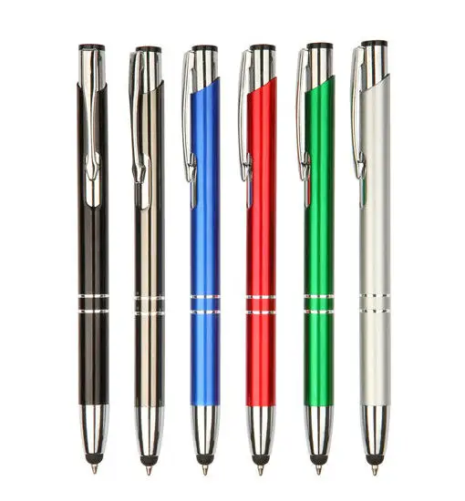 Press Metal Stylus Ballpoint Pen