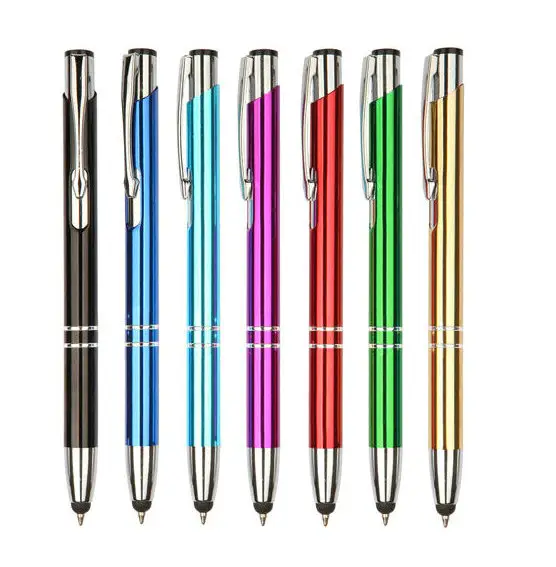 Press Metal Stylus Ballpoint Pen