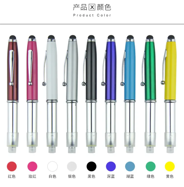 Led Light Stylus Ballpoint Pen
