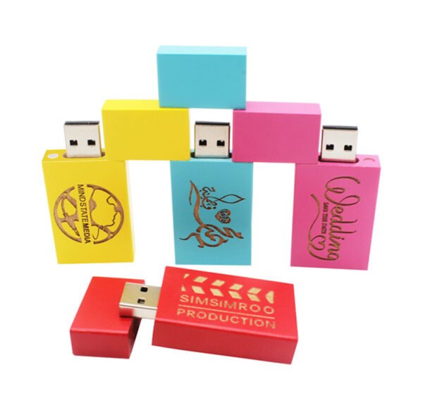 Colorful Wooden USB Flash Drive