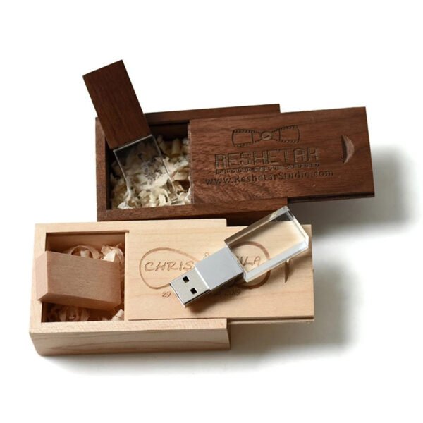 Crystal Wooden USB Flash Drive