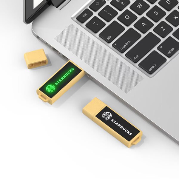 ECO Wheat Led USB Flash Drive