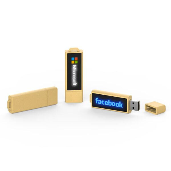 ECO Wheat Led USB Flash Drive