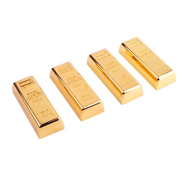 Golden Bar Shape USB Flash Drive
