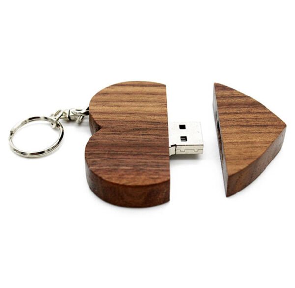 Wooden Heart USB Flash Drive