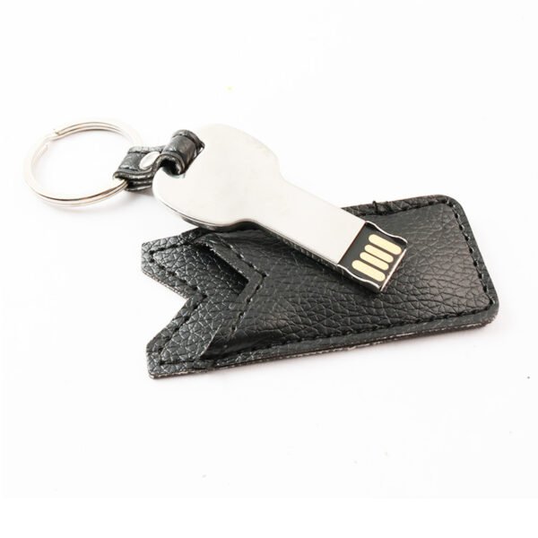 Key USB Stick With Leather Pouch