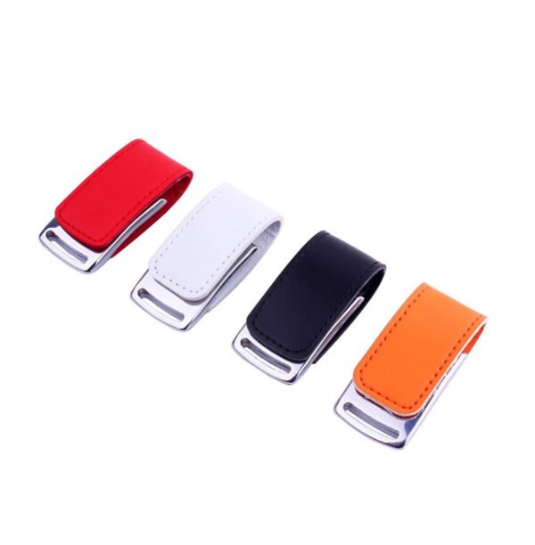 Leather Metal Keyring USB Drive