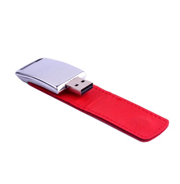 Leather Metal Keyring USB Drive