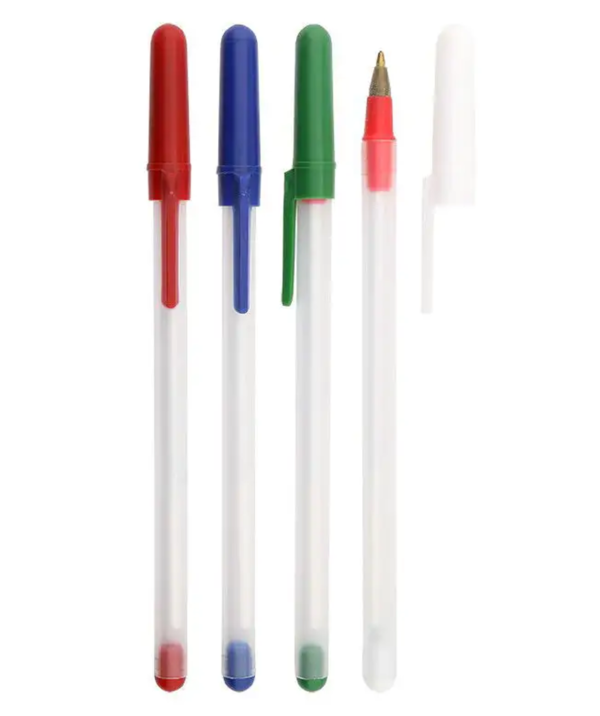 Plastic Ballpoint Pen With Cap