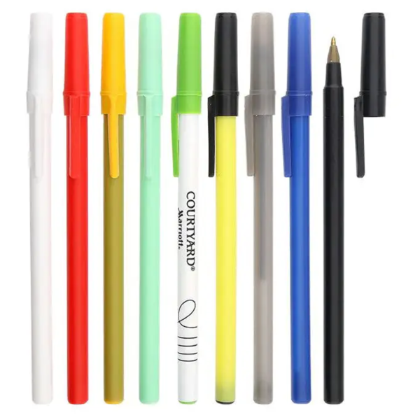 Plastic Ballpoint Pen With Cap