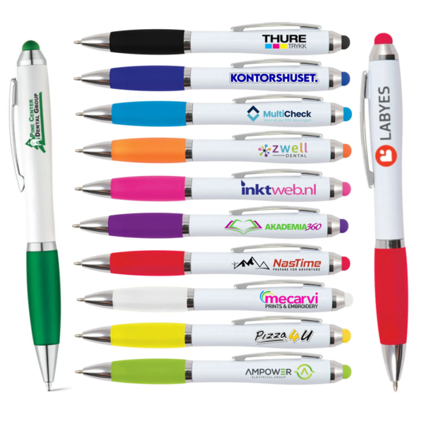 Plastic Ballpoint Pen With Stylus