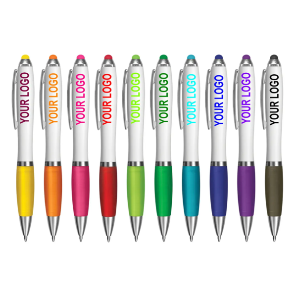 Plastic Ballpoint Pen With Stylus
