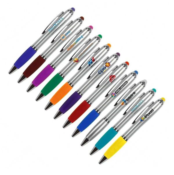 Plastic Ballpoint Pen With Stylus