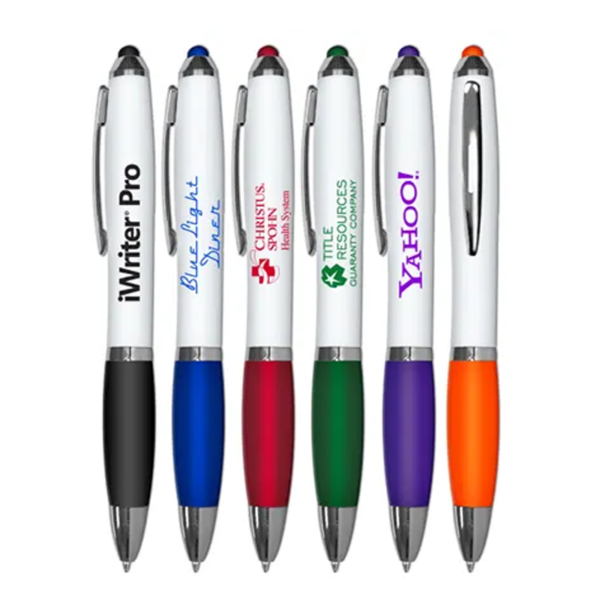 Plastic Ballpoint Pen With Stylus