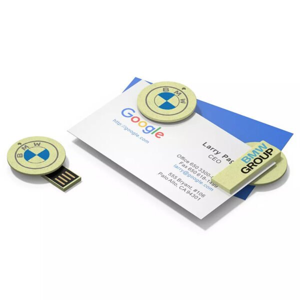 Round Wheat Clip USB Drive