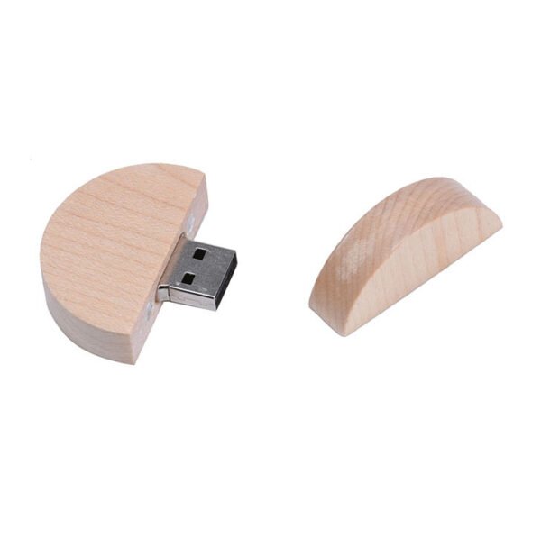 Round Wooden USB Flash Drive