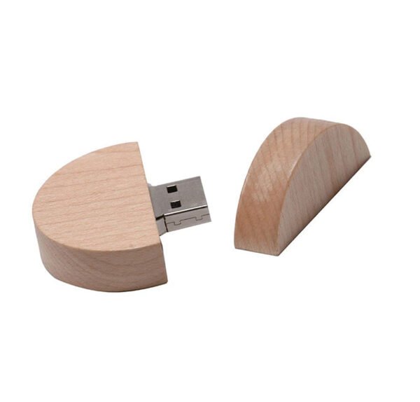 Round Wooden USB Flash Drive