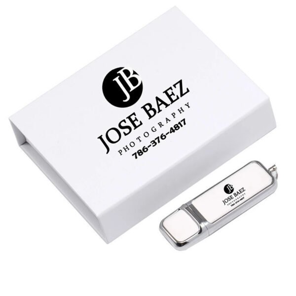 White Leather USB Flash Drive