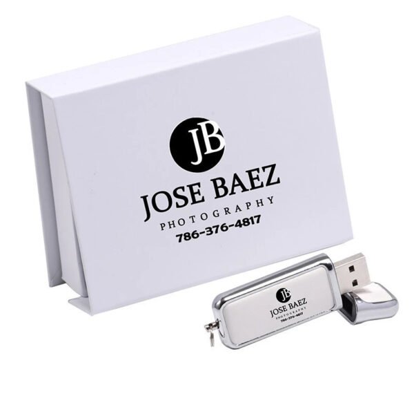 White Leather USB Flash Drive
