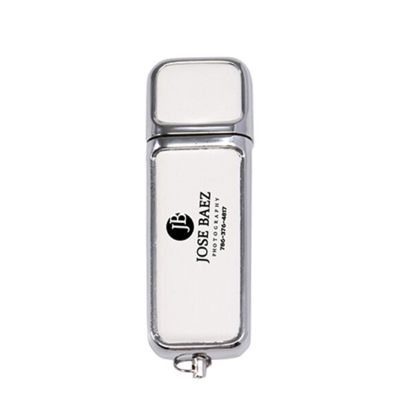 White Leather USB Flash Drive
