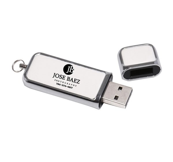 White Leather USB Flash Drive