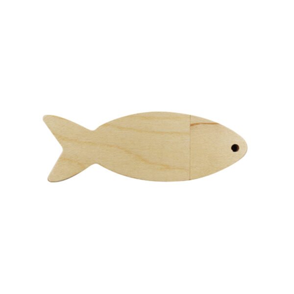 Wood Fish Shape USB Flash Drive