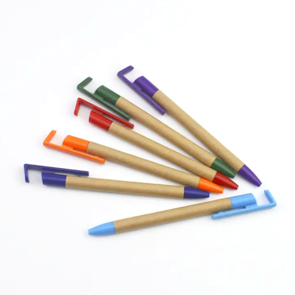 Wooden Cell Phone Holder Ballpoint Pen
