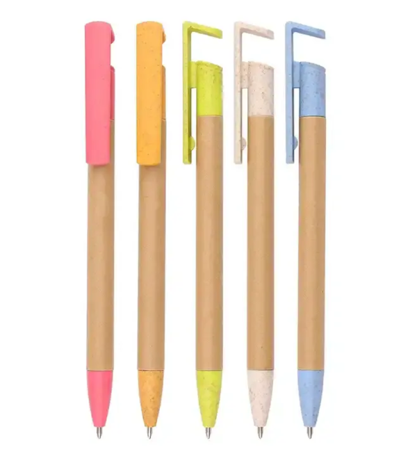 Wooden Cell Phone Holder Ballpoint Pen