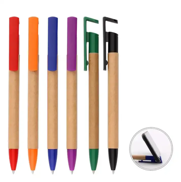 Wooden Cell Phone Holder Ballpoint Pen