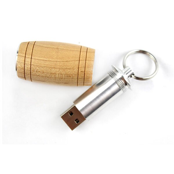 Wooden Barrel USB Flash Drive