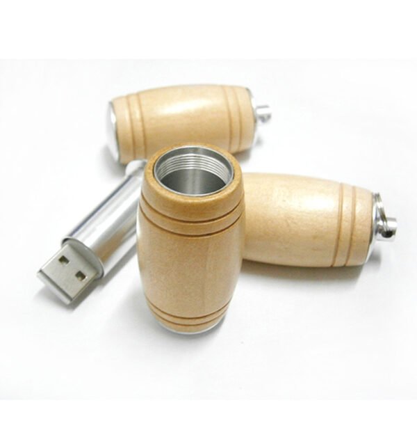 Wooden Barrel USB Flash Drive