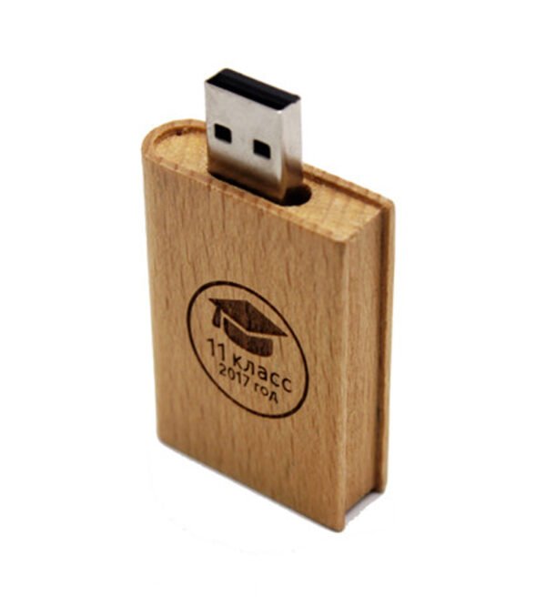 Book Shape Wooden USB Flash Drive