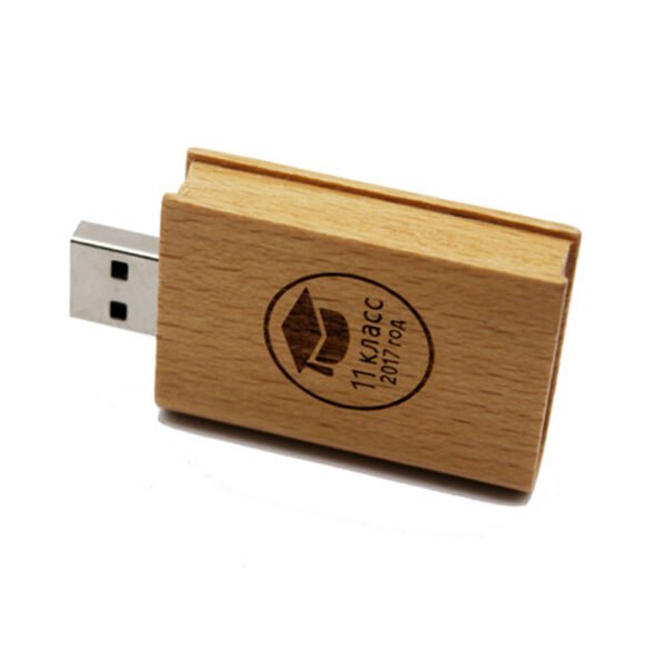 Book Shape Wooden USB Flash Drive