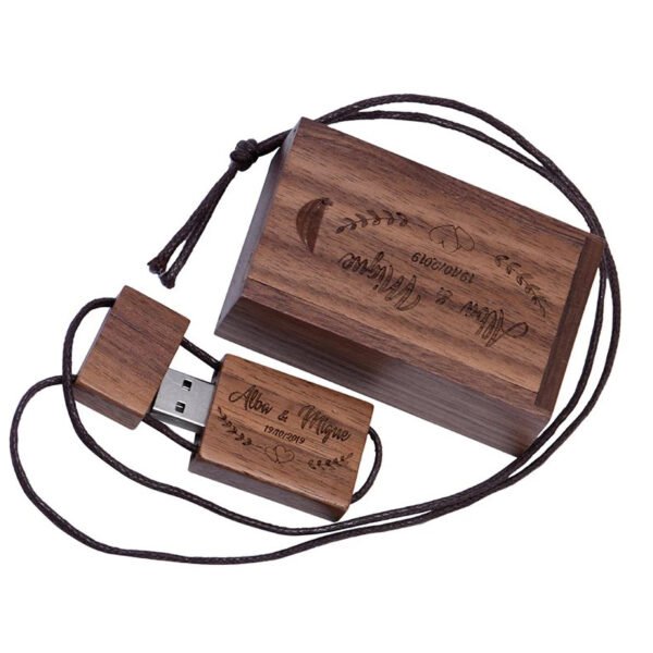 Wooden Lanyard USB Flash Drive