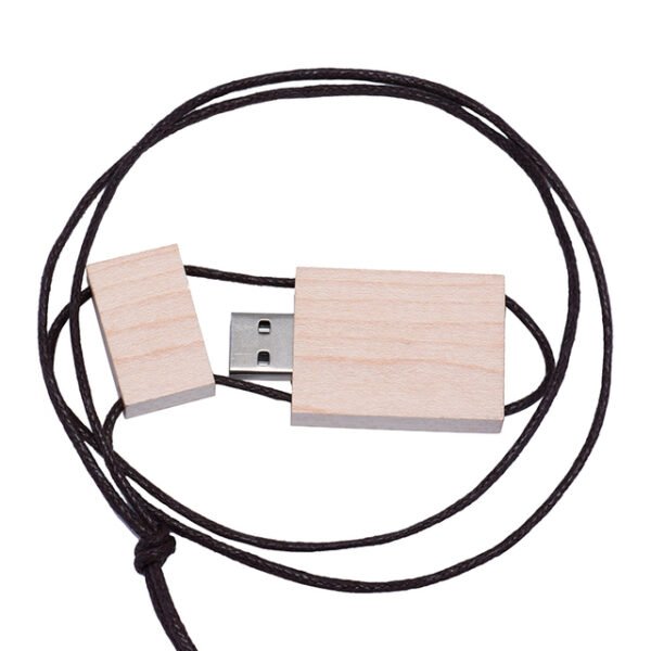 Wooden Lanyard USB Flash Drive