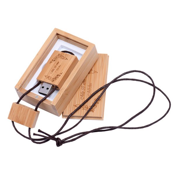 Wooden Lanyard USB Flash Drive
