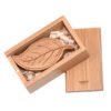 Wood Leaf Shape USB Flash Drive