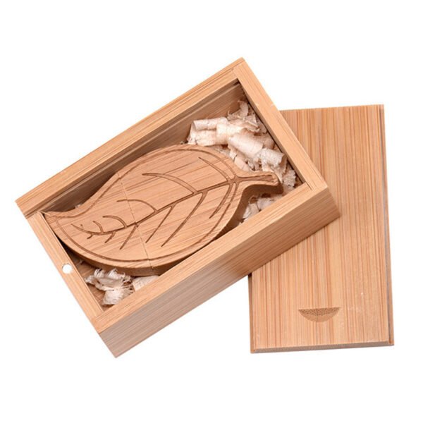 Wood Leaf Shape USB Flash Drive
