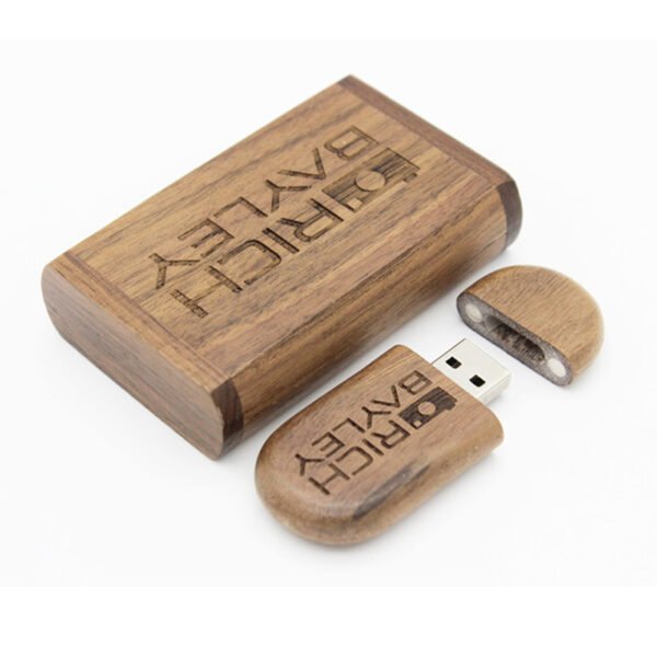 Wooden Oval USB Flash Drive