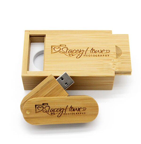 Wooden Swivel USB Flash Drive