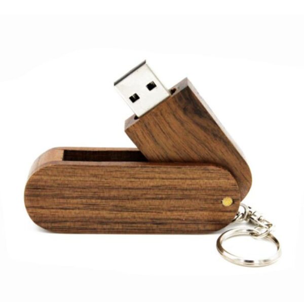 Wooden Swivel USB Flash Drive